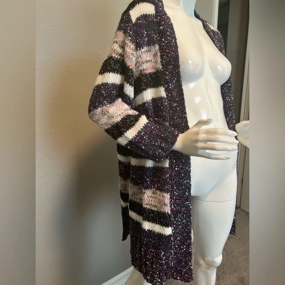 Striped Open-Front Cardigan Size 18/20